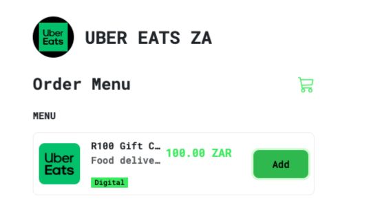 Add Uber Eats Voucher to Order